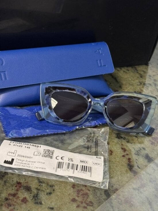 Face à Face Halos 1 Sunglasses Blue Crystal, 47-22-145 NWT/Case - Free Shipping! main image 13